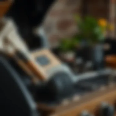 Essential Grilling Toolkit An organized grilling toolkit with essential utensils