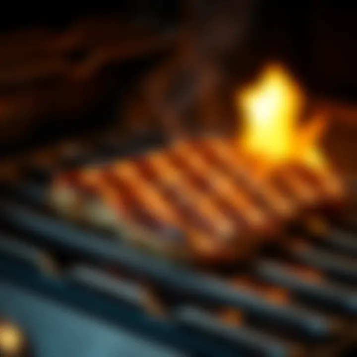 Perfectly Grilled Steak A perfectly grilled steak on a gas grill showcasing grill marks