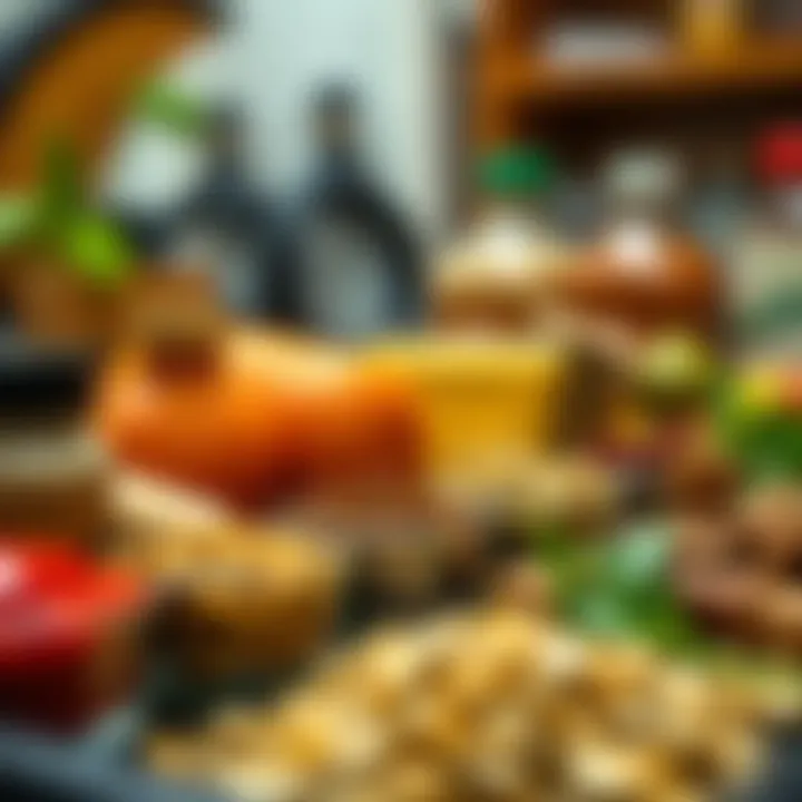 Assorted Spices and Marinades Close-up of assorted spices and marinades for grilling