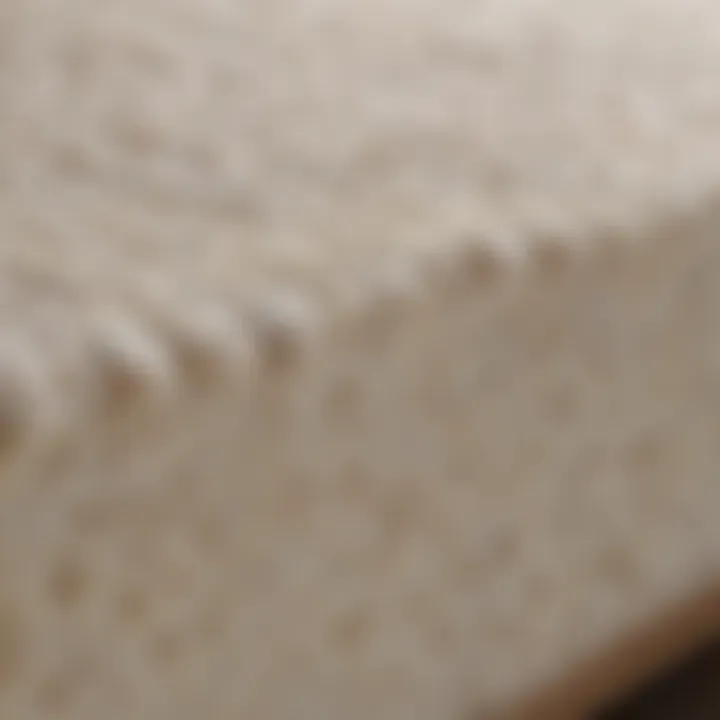 Close-up of memory foam material