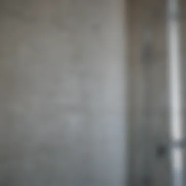 Close-up of spotless shower glass after cleaning