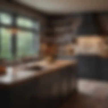 Sophisticated Harmony in Kitchen Design Elegant farmhouse kitchen featuring a blend of rustic and contemporary elements
