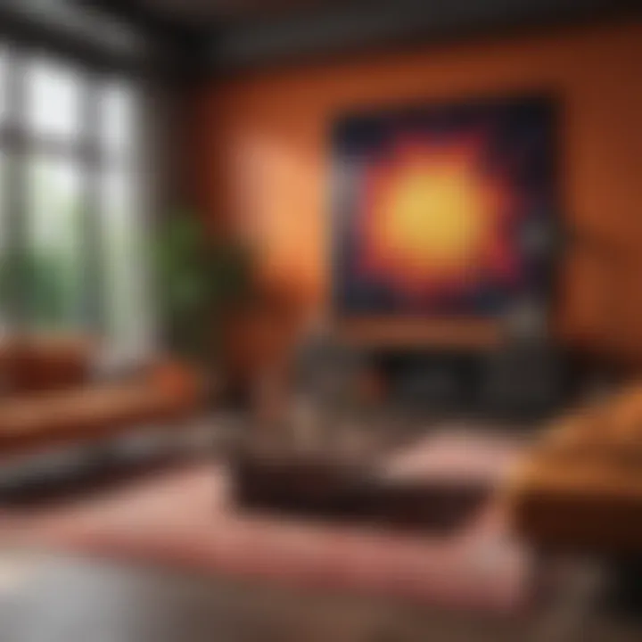 Vibrant color scheme in contemporary decor