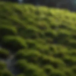 Lush green moss covering a roof, showcasing aesthetic challenges.