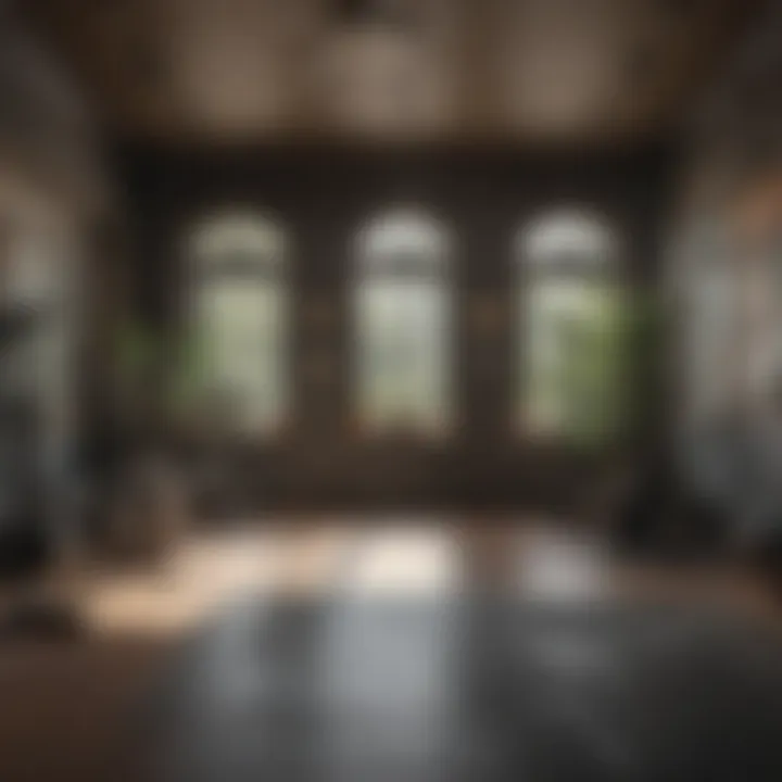 Motivational home gym environment with inspiring decor