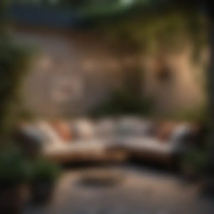 Cozy outdoor seating area in a compact space