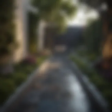 Modern Landscaping in a Narrow Backyard Elegant narrow backyard with modern landscaping