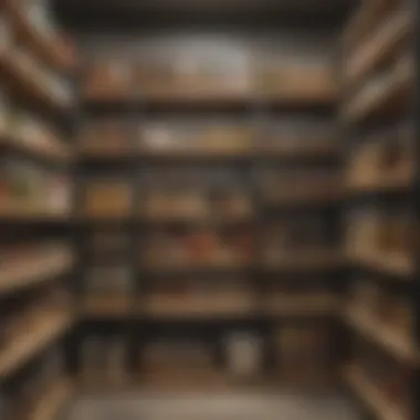 Color-coded storage solutions in a pantry