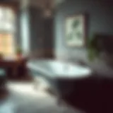 Elegant vintage-style bathtub with classic fixtures