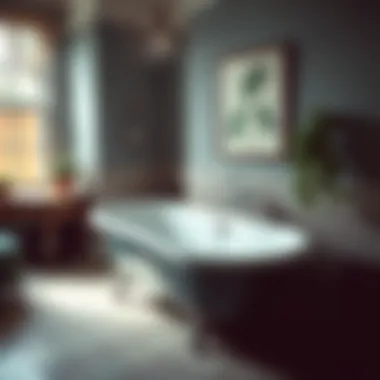 Elegant vintage-style bathtub with classic fixtures