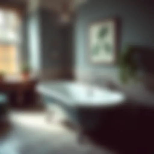 Elegant vintage-style bathtub with classic fixtures