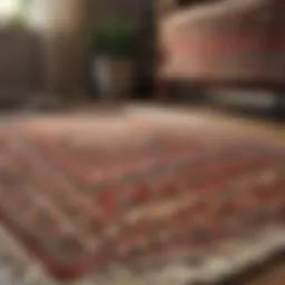 A beautifully maintained wool rug showcasing intricate patterns