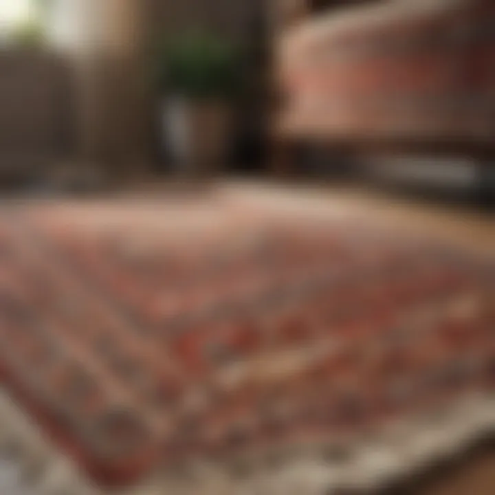 A beautifully maintained wool rug showcasing intricate patterns