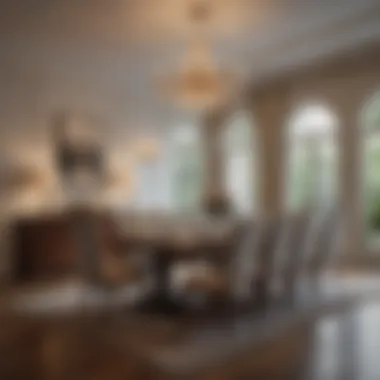 Diverse Dining Setups with Chandelier Heights Diverse dining setups showing various chandelier heights and their impact on design.