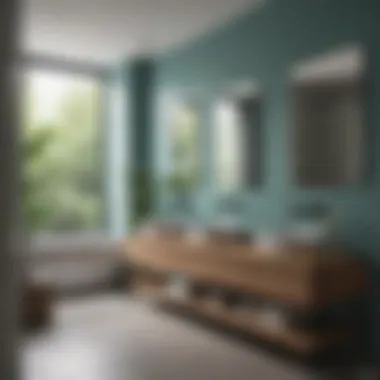 Color Choices That Open Up Space Stylish color scheme in a small bathroom enhancing visual appeal