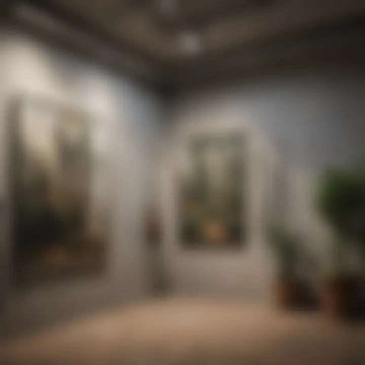Secure methods for hanging large artwork with tools and anchors