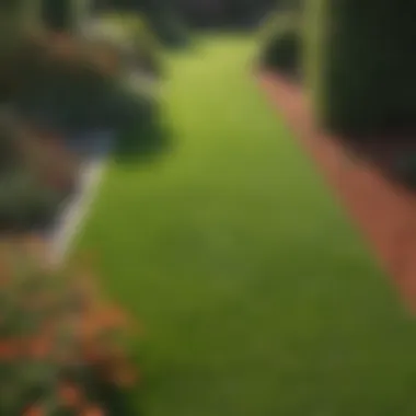 Vibrant Lawn Post Scarification Healthy lawn after scarification
