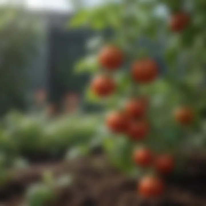 Healthy tomato plants thriving in the garden