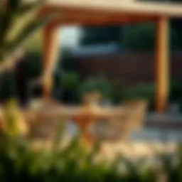 Stylish outdoor dining chair in a modern garden setting