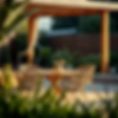 Modern Aesthetics in Outdoor Dining Stylish outdoor dining chair in a modern garden setting