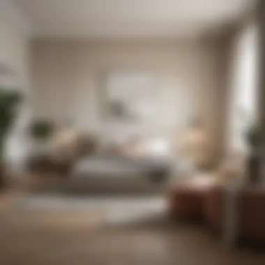 Minimalist Elegance: Neutral Tones in Bedroom Design Elegant bedroom showcasing a minimalist design with neutral tones