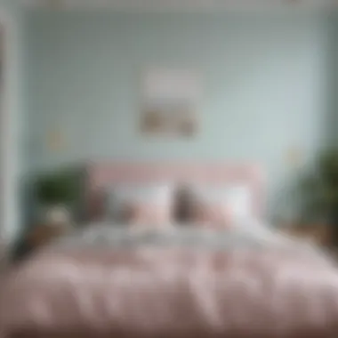 Pastel Serenity: A Calming Bedroom Retreat Serene bedroom painted in soft pastel hues