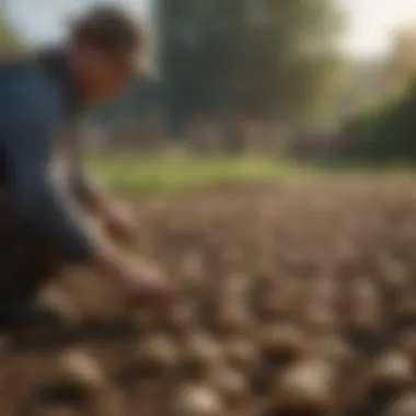 Harvesting a bountiful crop of early potatoes