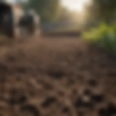 A rich, well-tilled garden bed ready for planting