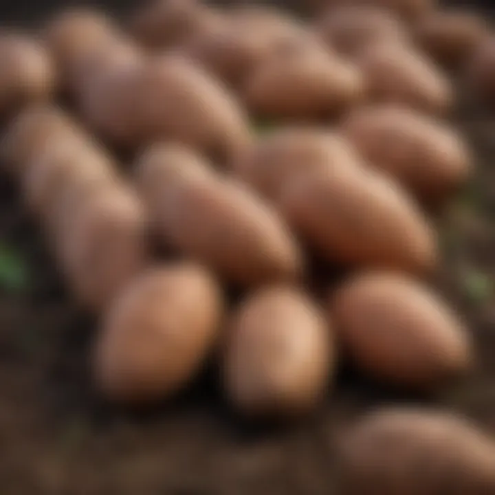 Harvested sweet potatoes showcasing their size and quality