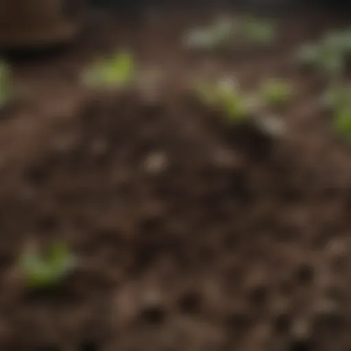 A close-up view of ideal potting soil blend showcasing texture and composition