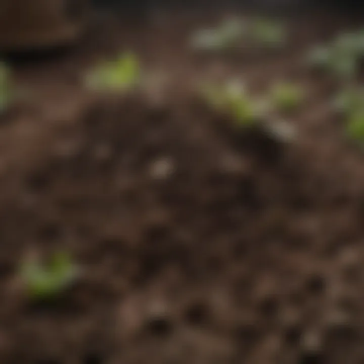 A close-up view of ideal potting soil blend showcasing texture and composition