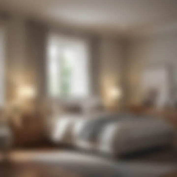 Well-staged bedroom with serene colors and harmonious layout