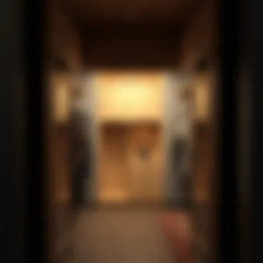 Effective lighting illuminating a small closet