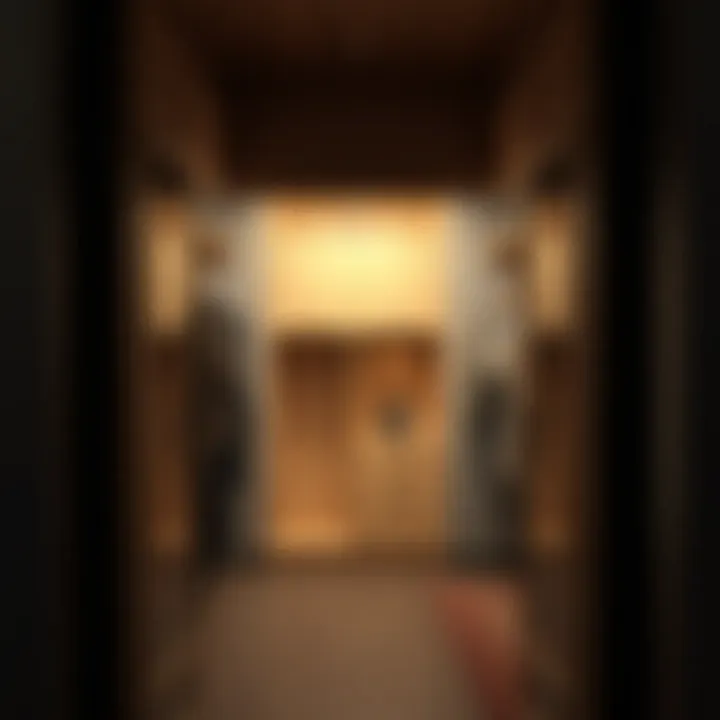 Effective lighting illuminating a small closet