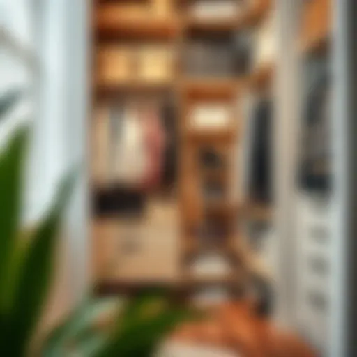 Stylish closet interior with organized storage