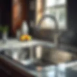 Pristine Stainless Steel Sink Shiny stainless steel sink after cleaning