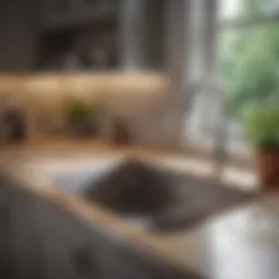 A beautifully installed kitchen sink showcasing modern design