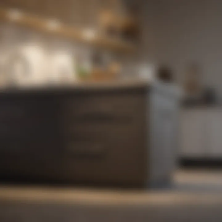 Finished kitchen cabinet with a smooth surface