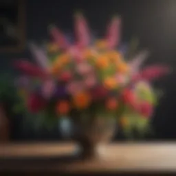 A vibrant display of various scented flowers in a home environment