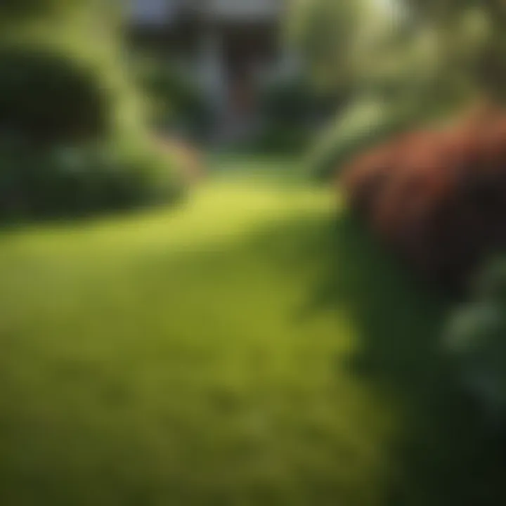 Healthy lawn showcasing rich texture and color