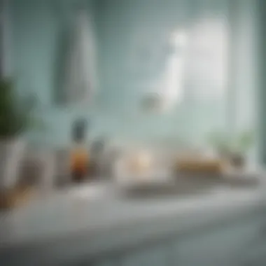 Color palette for a seaside theme bathroom