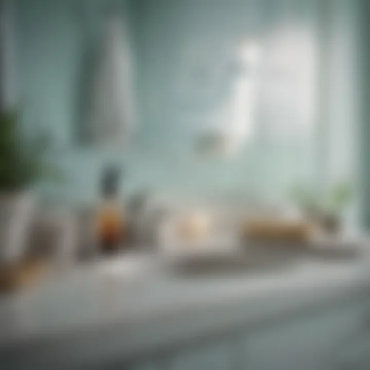 Color palette for a seaside theme bathroom