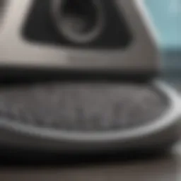 Close-up of a HEPA filter highlighting its design