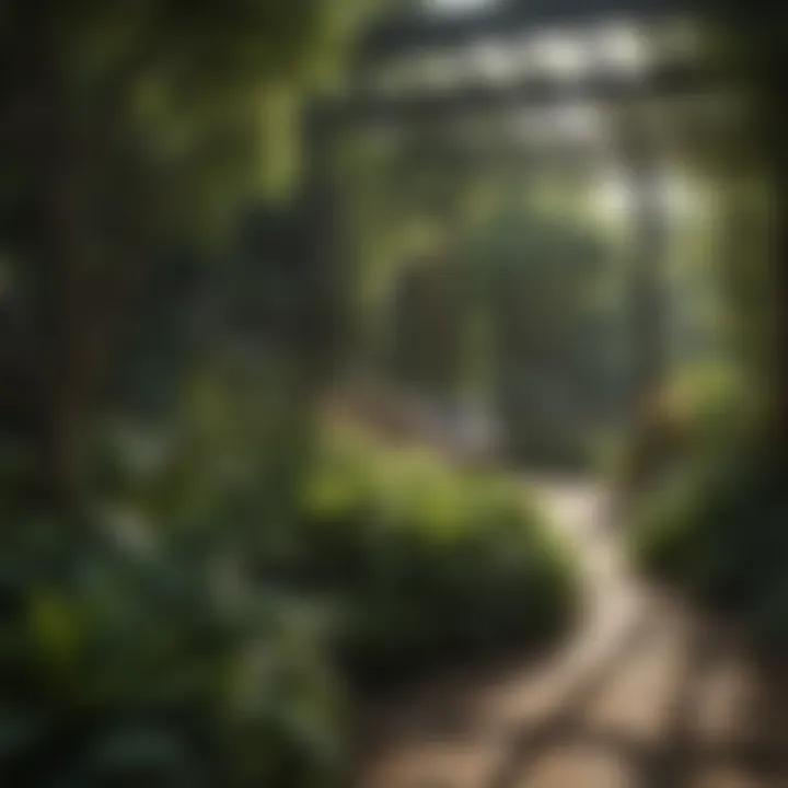 A shaded area in a garden showcasing the beauty of shade-tolerant plants