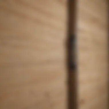 Close-up of shiplap boards with proper alignment during installation