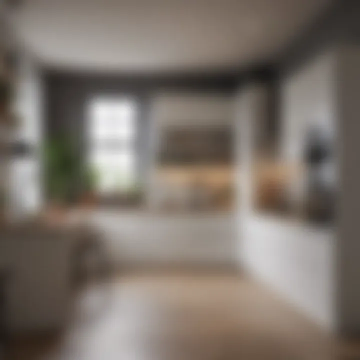 An open kitchen-dining area with smart storage options