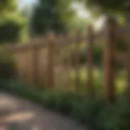 Elegant small wooden fence enhancing garden aesthetics