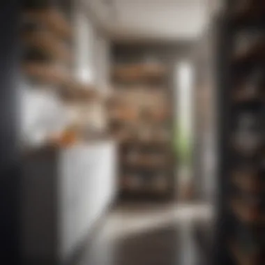 Innovative Storage Solutions in Small Kitchens Innovative use of vertical space in a small kitchen with creative storage solutions
