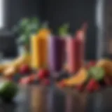 Vibrant smoothie ingredients arranged artistically