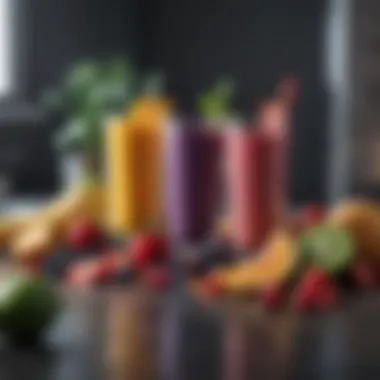 Vibrant smoothie ingredients arranged artistically